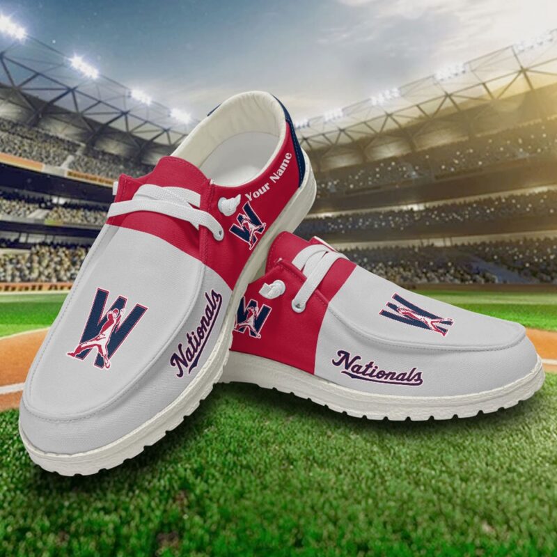 MLB Washington Nationals H-D Shoes Custom Baseball Shoes For Fans