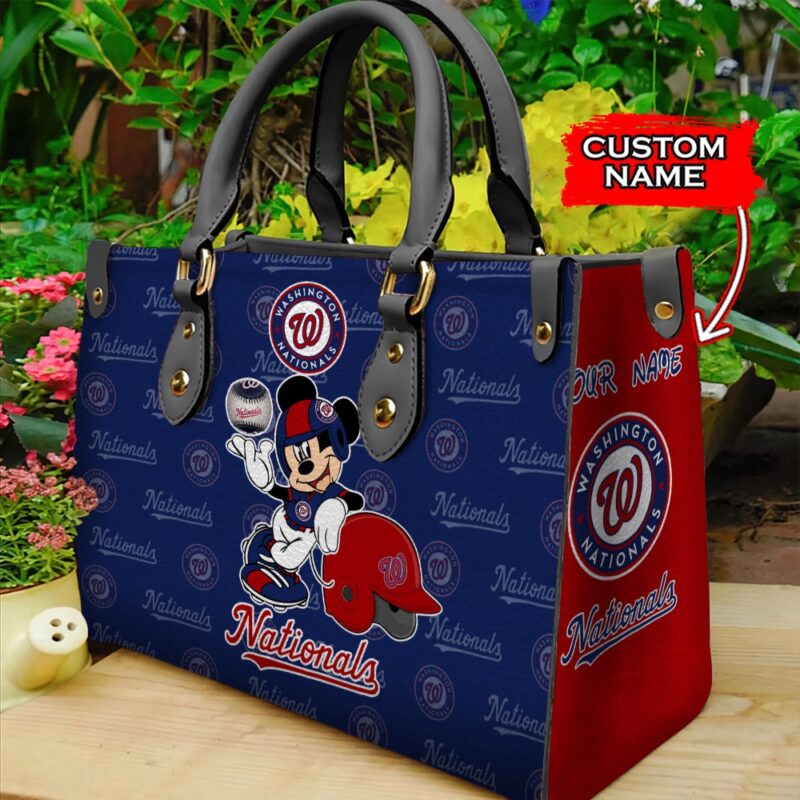 MLB Washington Nationals Mickey Women Leather Hand Bag
