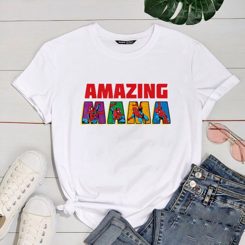 Marvel Spider-Man Amazing Mama Mom Birthday Mother’s Day T Shirt