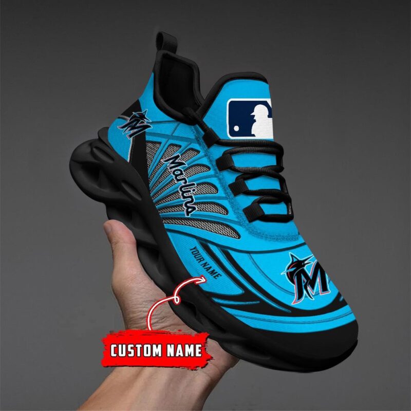 Miami Marlins Max Soul Shoes Personalized Baseball Shoes