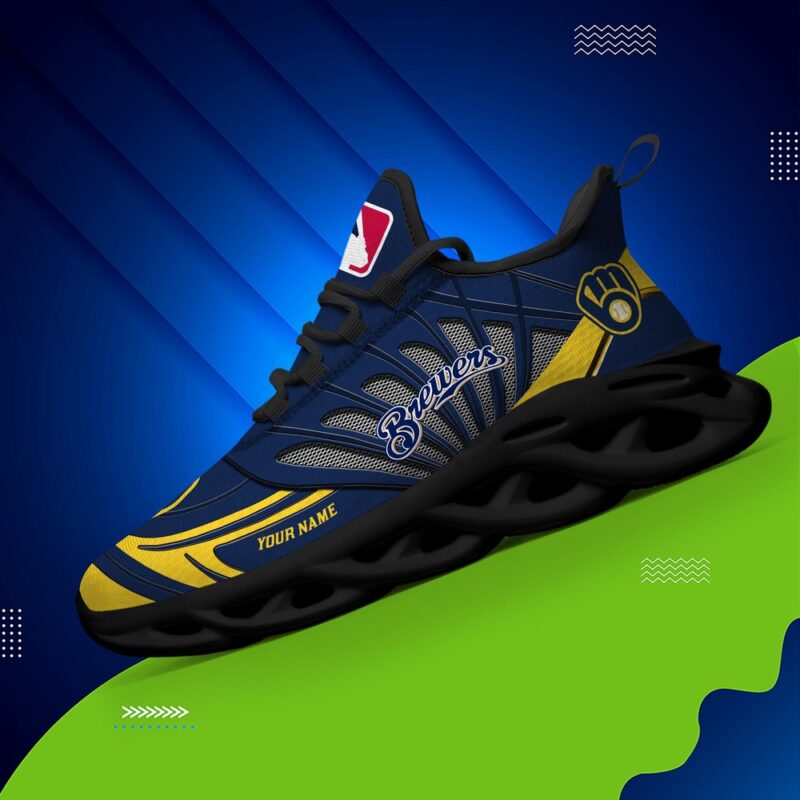 Milwaukee Brewers Max Soul Shoes Personalized Baseball Shoes