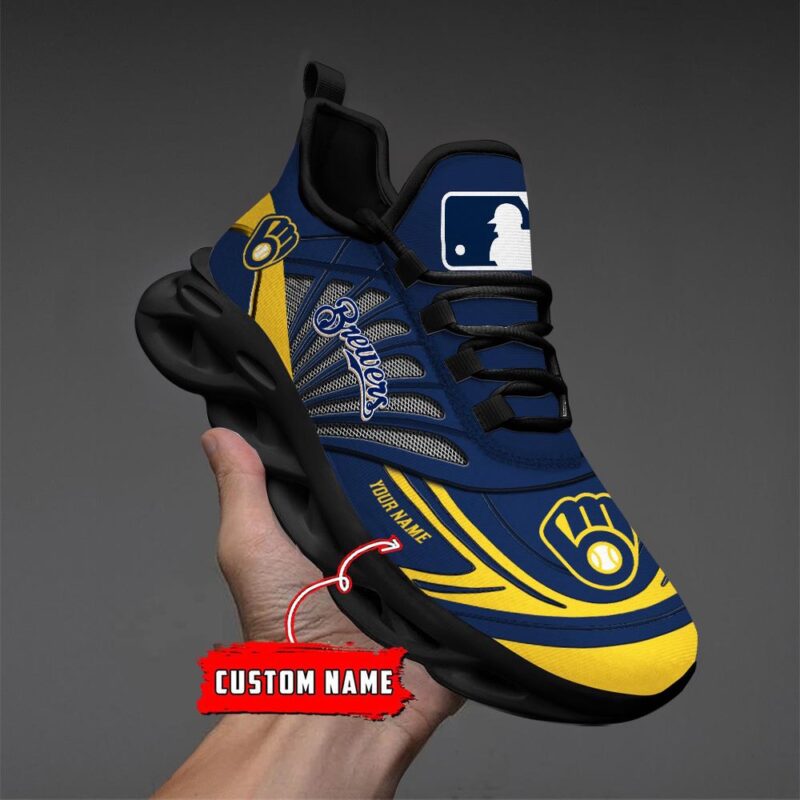 Milwaukee Brewers Max Soul Shoes Personalized Baseball Shoes