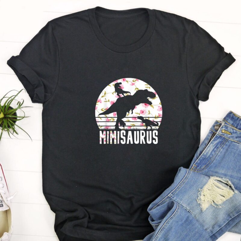 Mimisaurus Mothers Day Dinosaur Lover Funny Mom of 2 Gift T Shirt