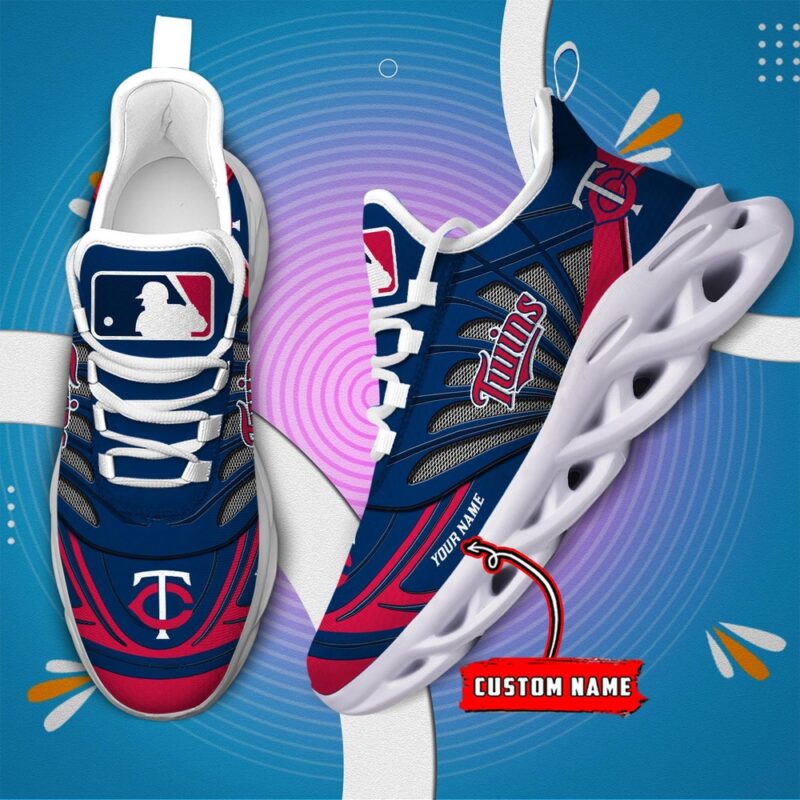 Minnesota Twins Max Soul Shoes Personalized Baseball Shoes