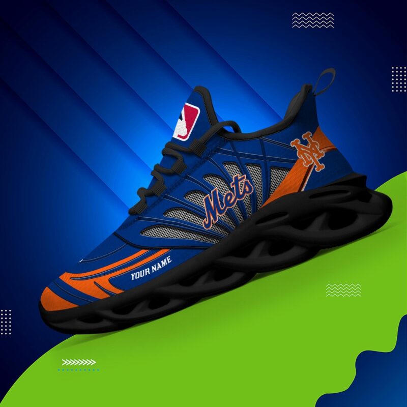 New York Mets Max Soul Shoes Personalized Baseball Shoes