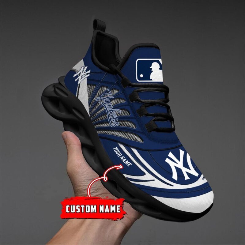 New York Yankees Max Soul Shoes Personalized Baseball Shoes