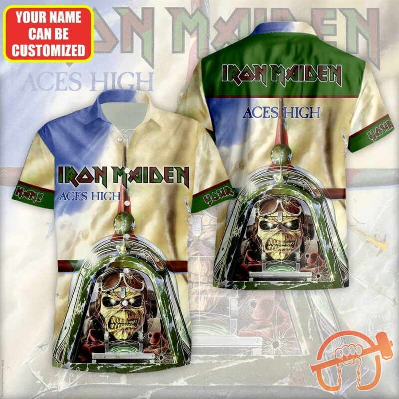 Personalized Iron Maiden Aces High Tropical Hawaii Shirt