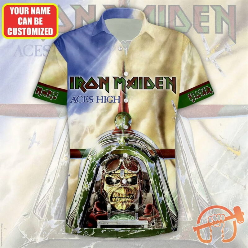 Personalized Iron Maiden Aces High Tropical Hawaii Shirt
