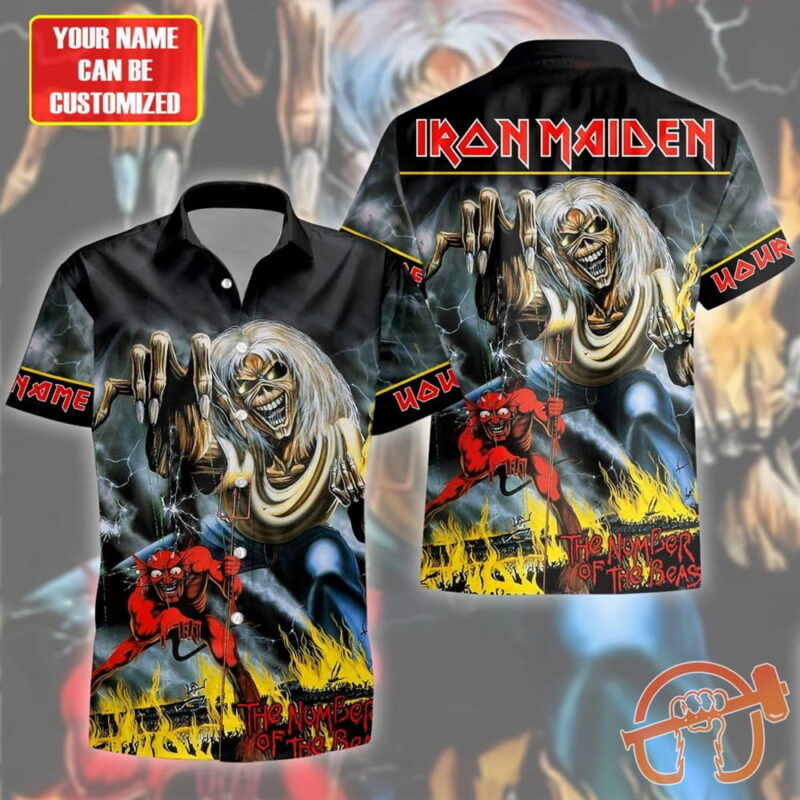 Personalized Iron Maiden Beast Tropical Hawaii Shirt