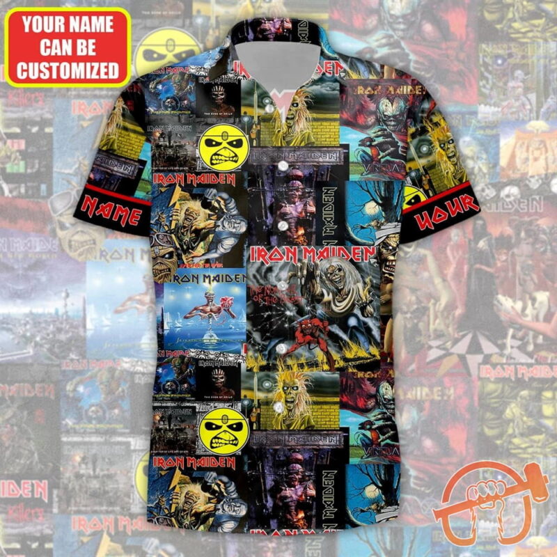 Personalized Iron Maiden Albums Tropical Hawaii Shirt