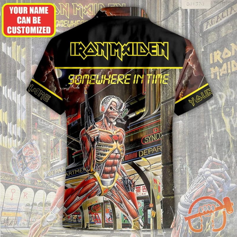 Personalized Iron Maiden Somewhere In Time Tropical Hawaii Shirt