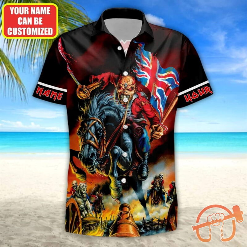 Personalized Iron Maiden Trooper England Tropical Hawaii Shirt