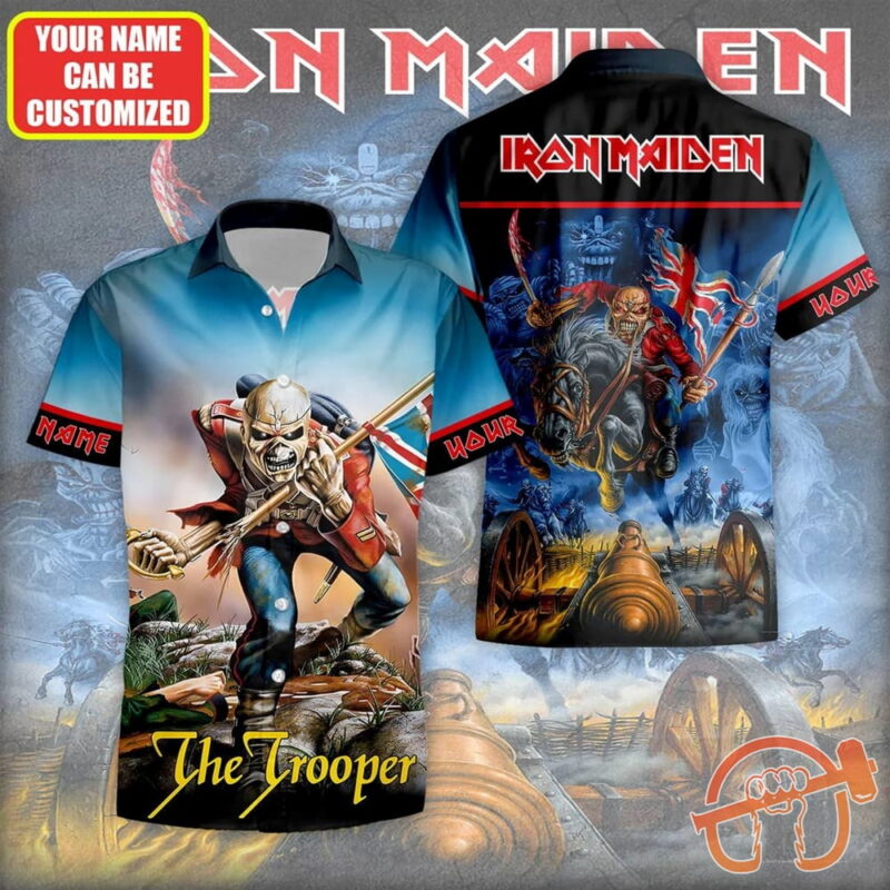 Personalized Iron Maiden Trooper Tropical Hawaii Shirt