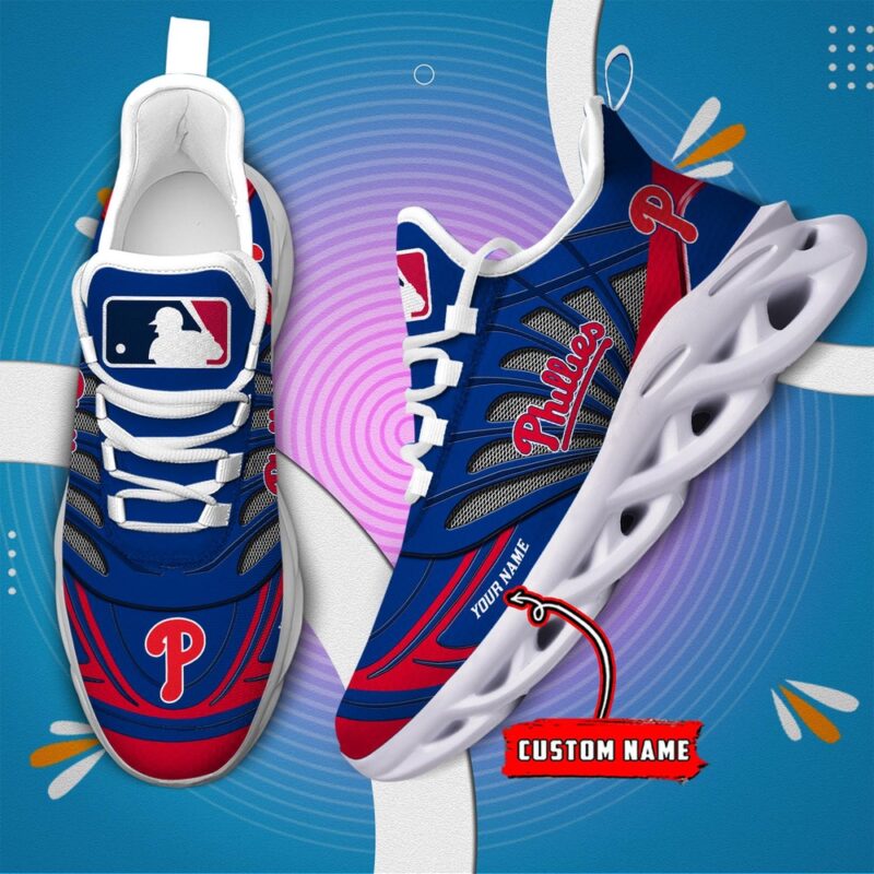 Philadelphia Phillies Max Soul Shoes Personalized Baseball Shoes