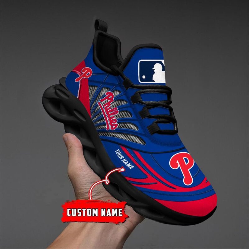 Philadelphia Phillies Max Soul Shoes Personalized Baseball Shoes