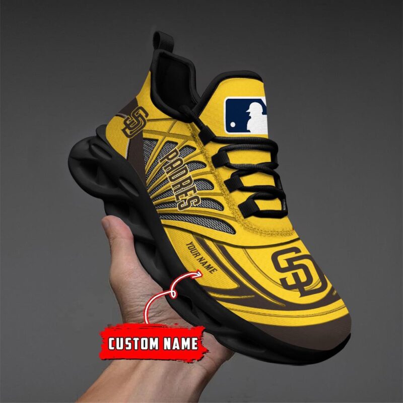 San Diego Padres Max Soul Shoes Personalized Baseball Shoes