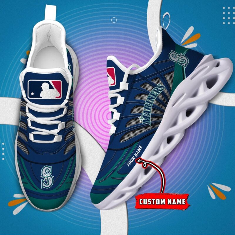 Seattle Mariners Max Soul Shoes Personalized Baseball Shoes