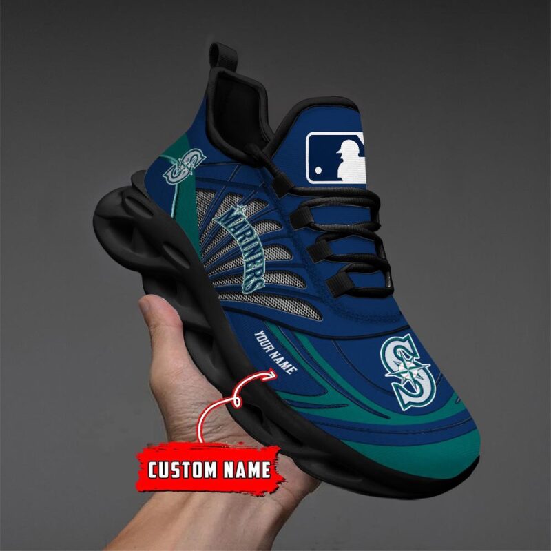 Seattle Mariners Max Soul Shoes Personalized Baseball Shoes