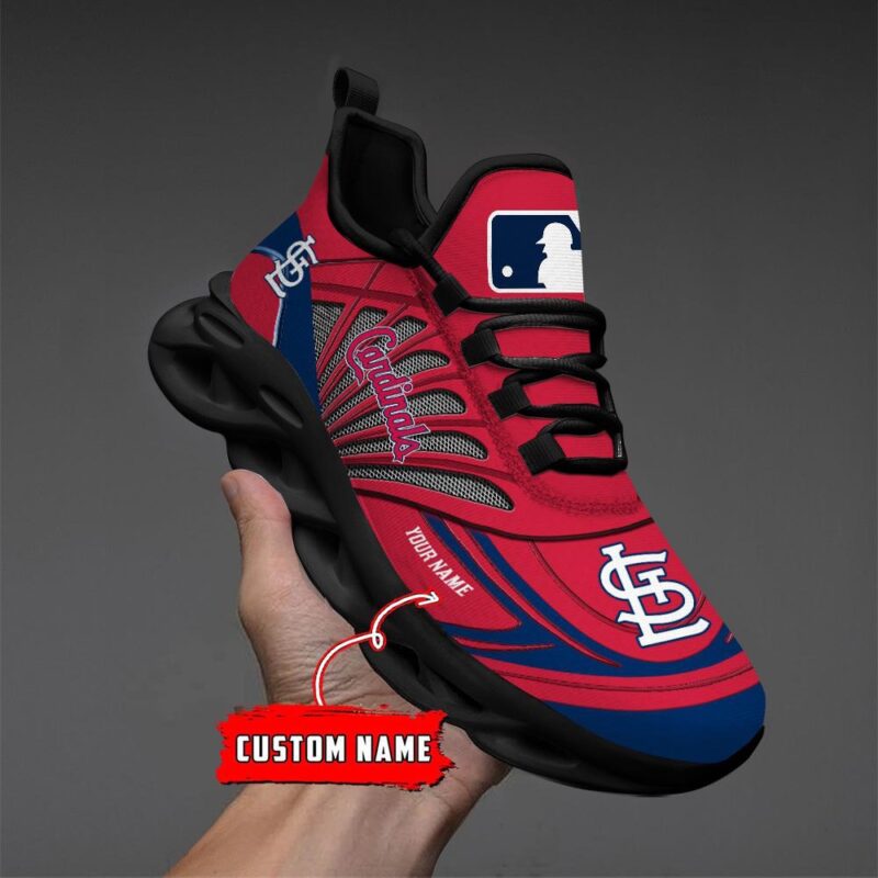 St Louis Cardinals Max Soul Shoes Personalized Baseball Shoes