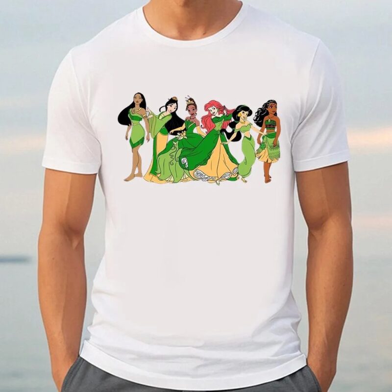 St Patricks Day Princess T-T Shirt, Disney Princess T Shirt