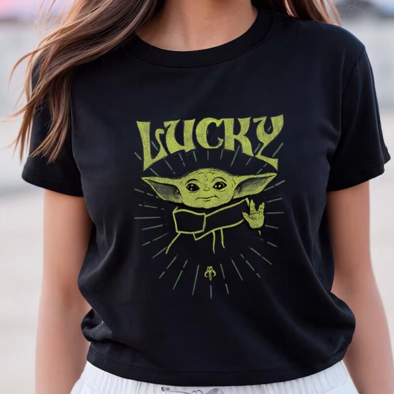 Star Wars The Mandalorian St. Patrick’s Day Grogu Lucky T Shirt