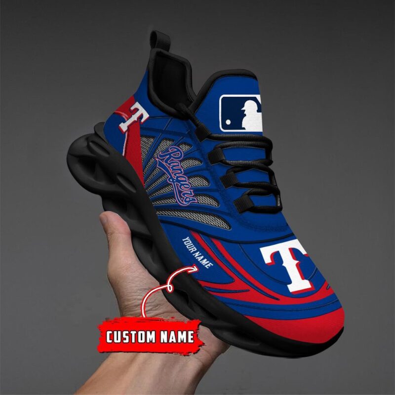 Texas Rangers Max Soul Shoes Personalized Baseball Shoes