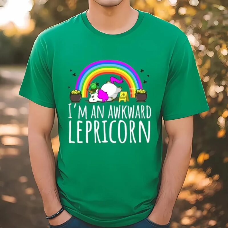 The Awkward Lepricorn Funny Unicorn St. Patrick’s Day T Shirt