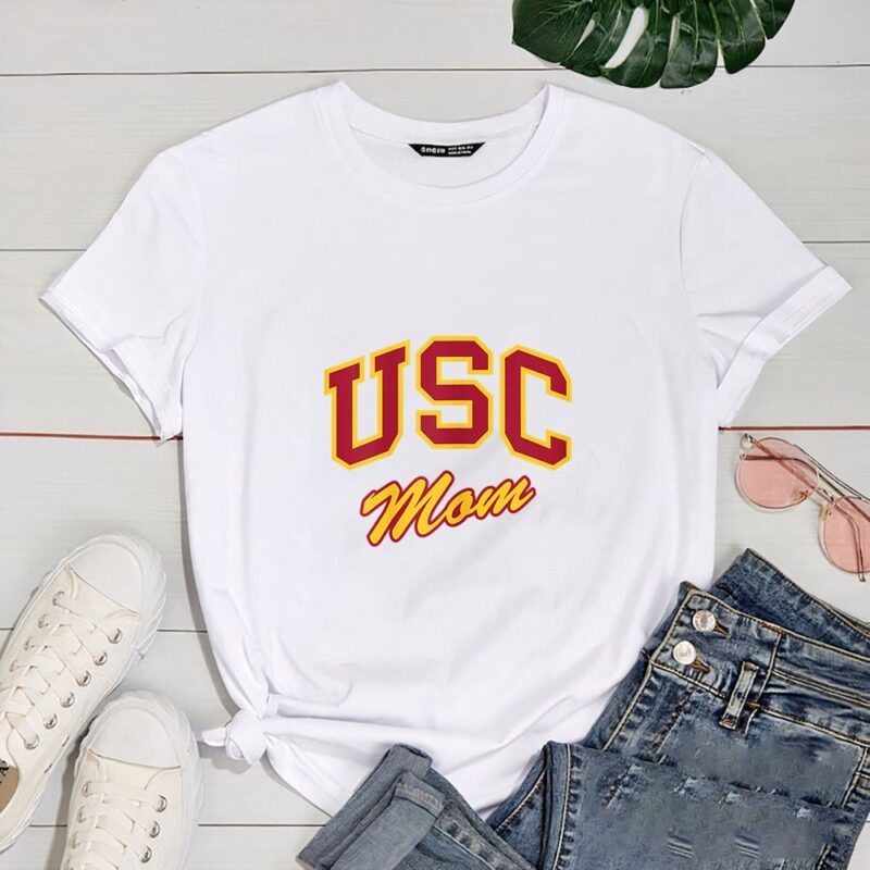 USC Womens USC Mom Retro Script Style T Shirt