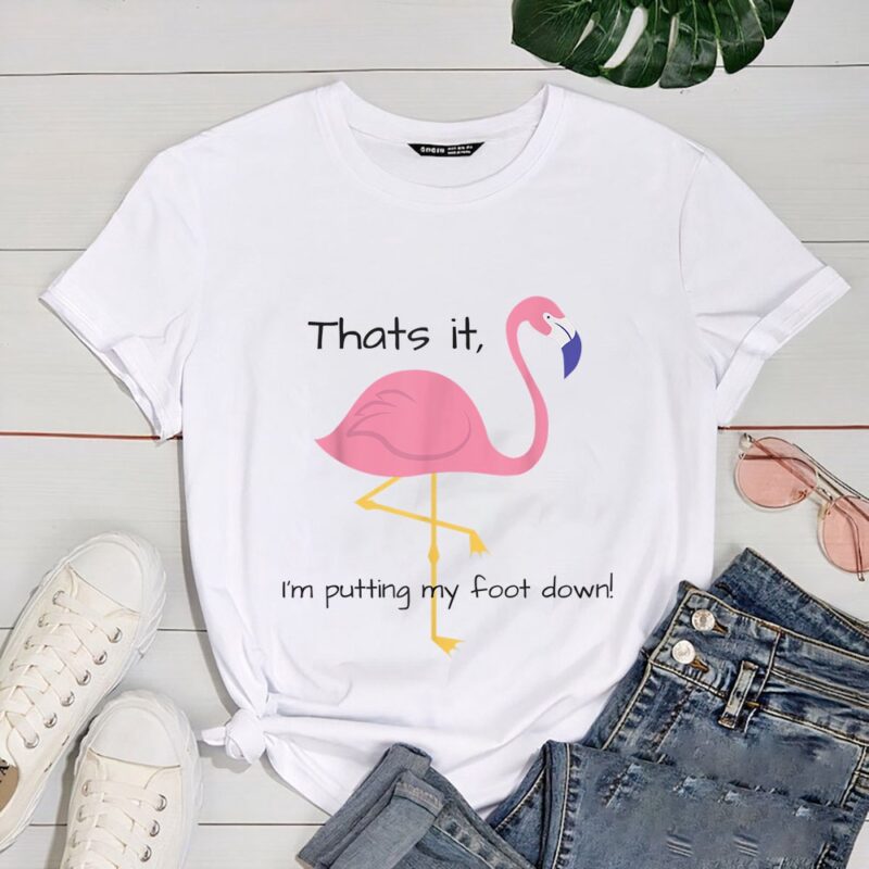 Womens funny Flamingo T Shirt, Slogan Humour Mum Gift