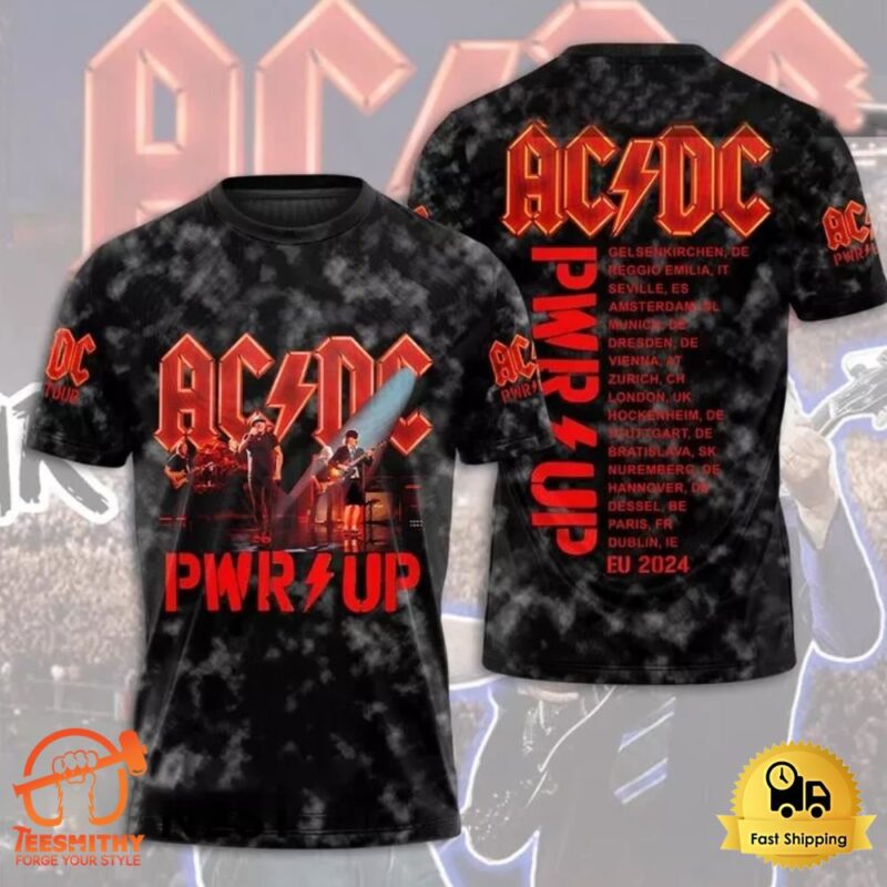 ACDC Pwr Up World Tour 2024 Shirts Metal Rock Band T-Shirt For Men Women
