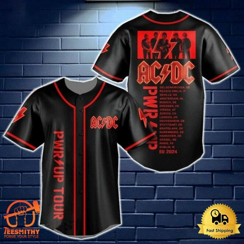 ACDC Rock Band ACDC Tour 2024 Gift For Lover Baseball Jersey