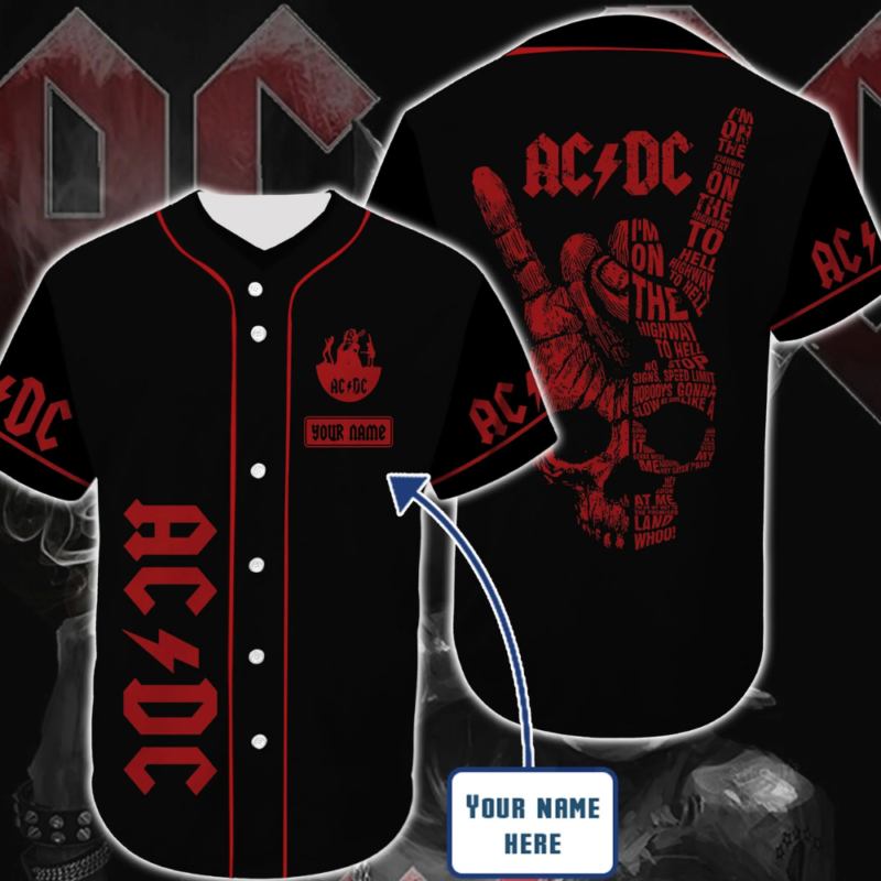 ACDC World Tour Acdc Pwr Up Tour 2024 Baseball Jersey Shirt
