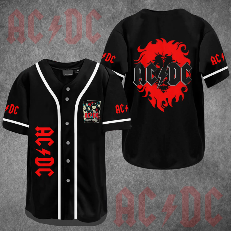 ACDC World Tour Acdc Pwr Up Tour 2024 Shirt Rock Power Up Baseball Jersey