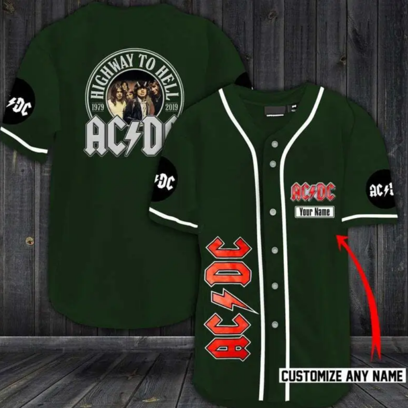 ACDc Band Rock Hand Sign Custom Name Baseball Jersey 2024 Jersey shirt
