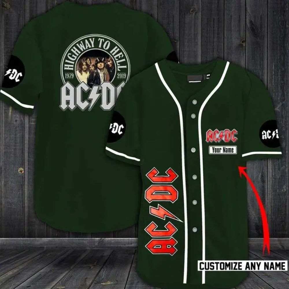 ACDc Band Rock Hand Sign Custom Name Baseball Jersey 2024 Jersey shirt