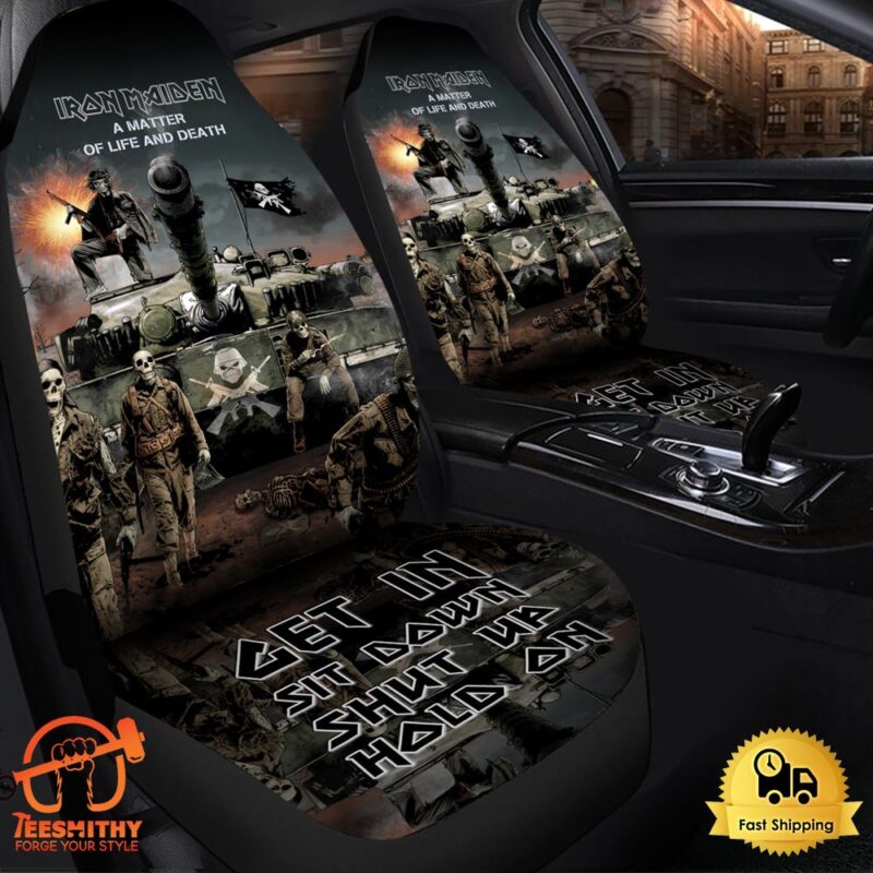 Iron Maiden A Matter Of Life And Death Hold on Car Seat Covers Universal Fit