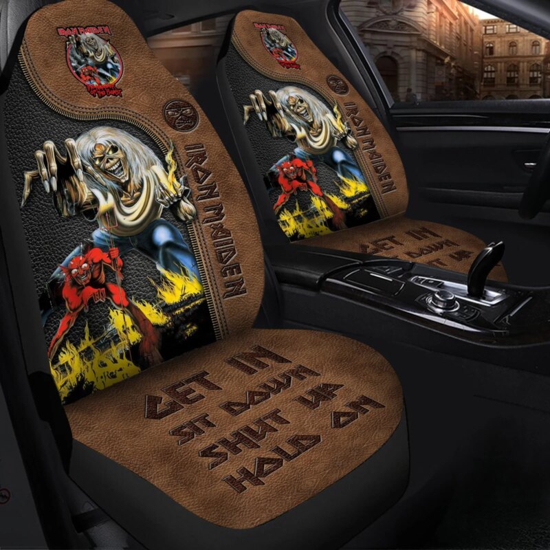 Iron Maiden Beast Q2 Hold on Car Seat Covers Universal Fit