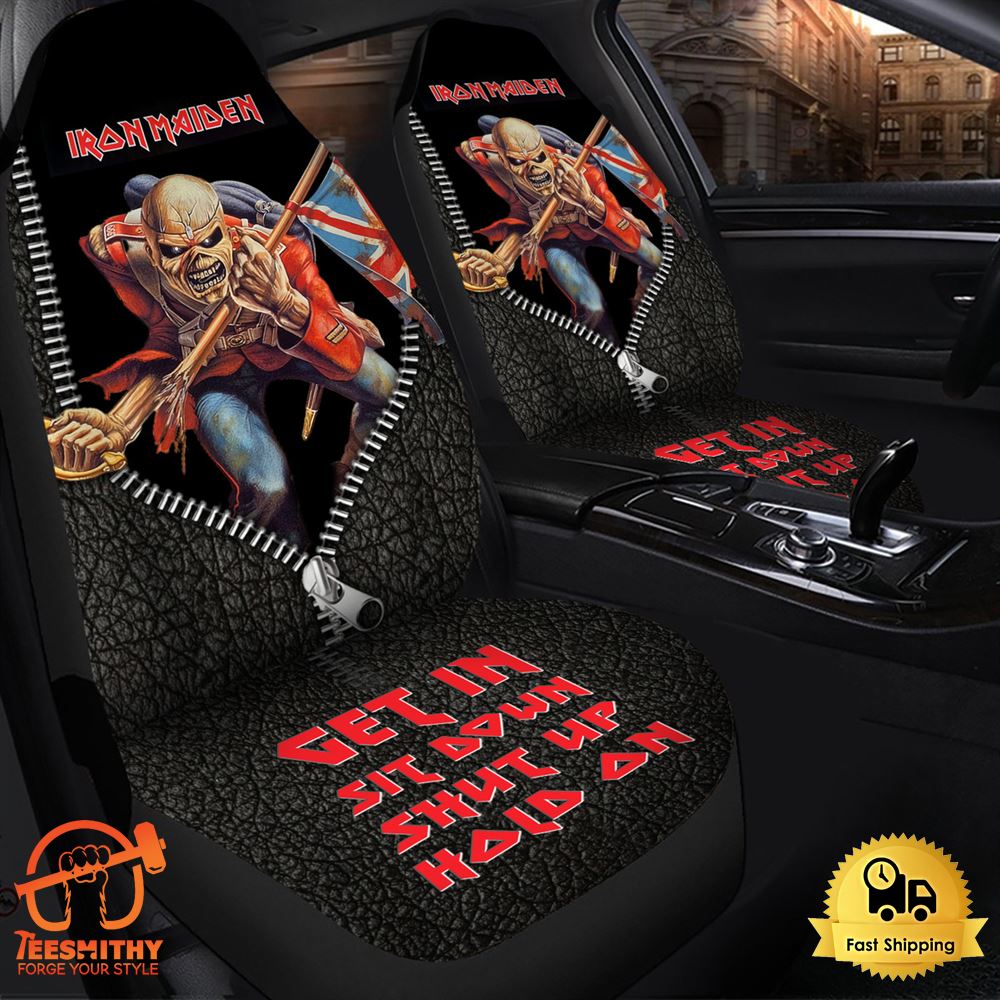 Iron Maiden Car Seat Covers With Leather Patterns