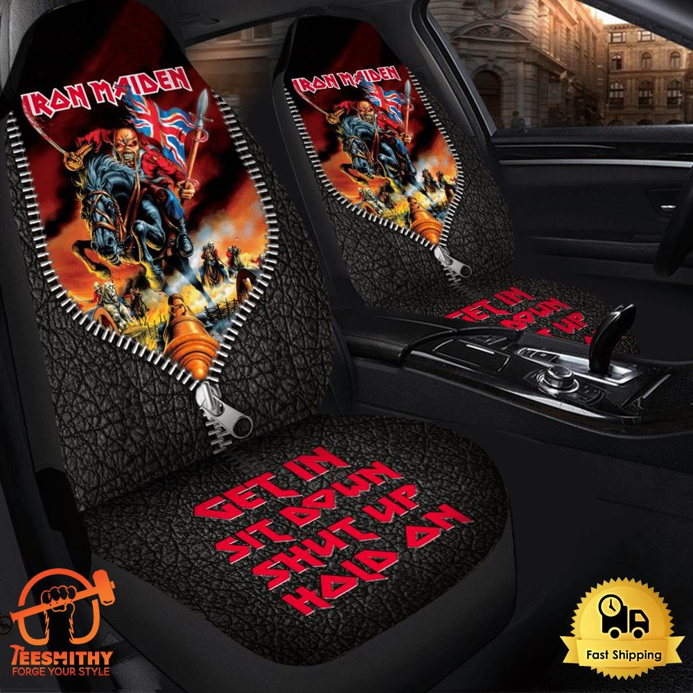 Iron Maiden England Hold on Car Seat Covers Universal Fit