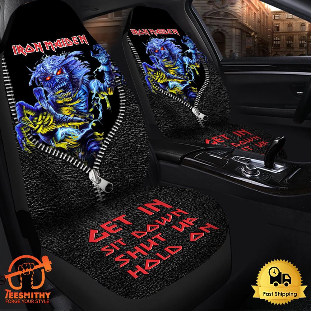 Iron Maiden Funny Hold on Car Seat Covers Universal Fit