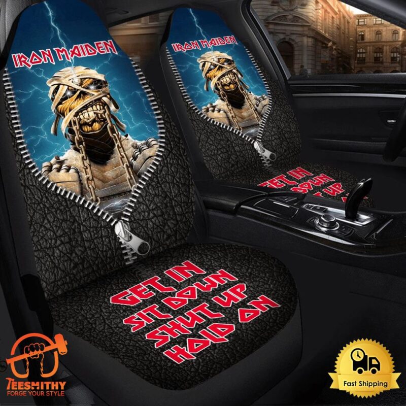 Iron Maiden Mummy Hold on Car Seat Covers Universal Fit