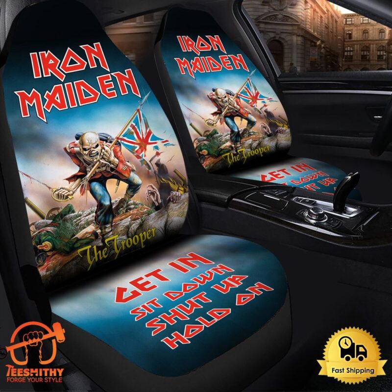 Iron Maiden Trooper Hold on Car Seat Covers Universal Fit