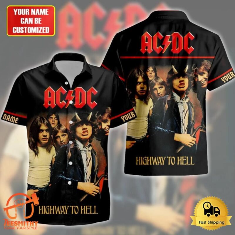 Personalized ACDC High Way To Hell Tropical Hawaii Shirt