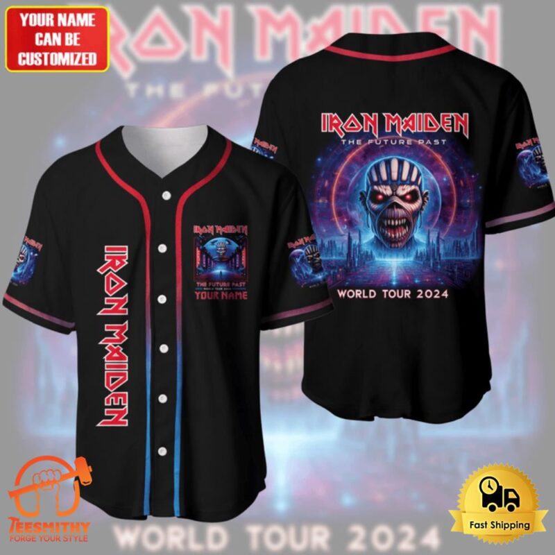 Personalized Iron Maiden Reign World Tour 2024 Baseball Jersey Shirt 3D