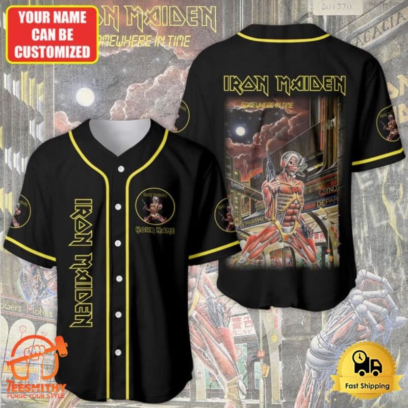Personalized Iron Maiden Somewhere In Time Beast Baseball Jersey 3D Shirt