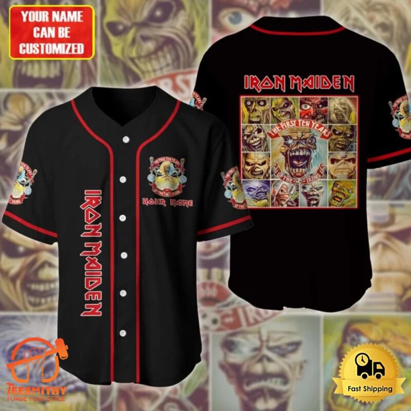 Personalized Iron Maiden The First 10 Years Baseball Jersey Shirt 3D