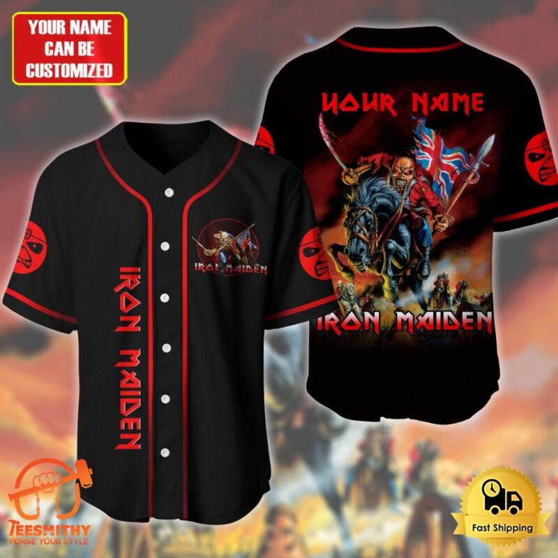 Personalized Iron Maiden Trooper Baseball Jersey Shirt 3D