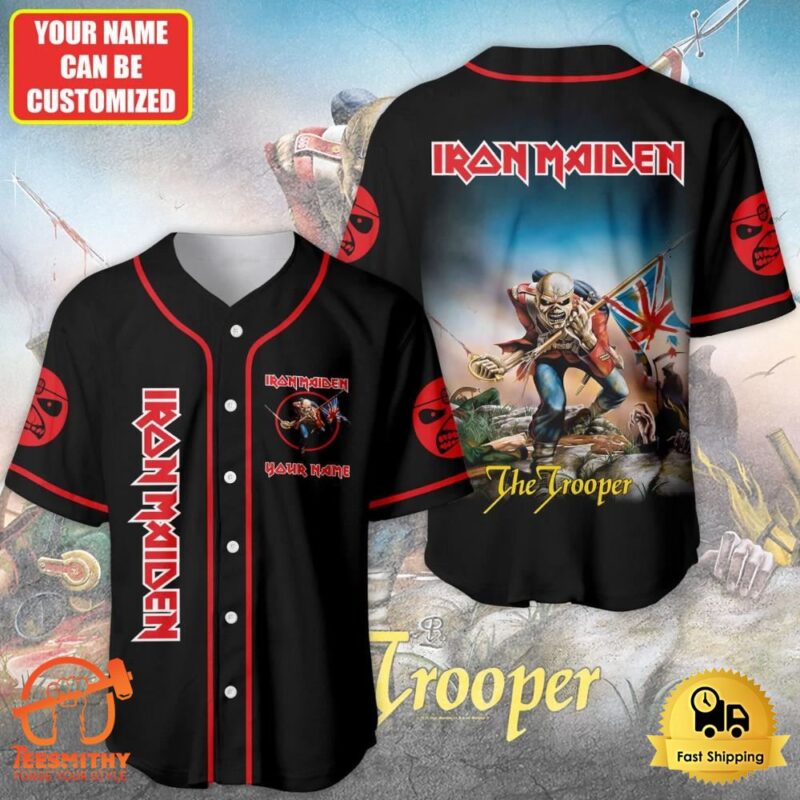 Personalized Iron Maiden Trooper Beast Baseball Jersey Shirt 3D