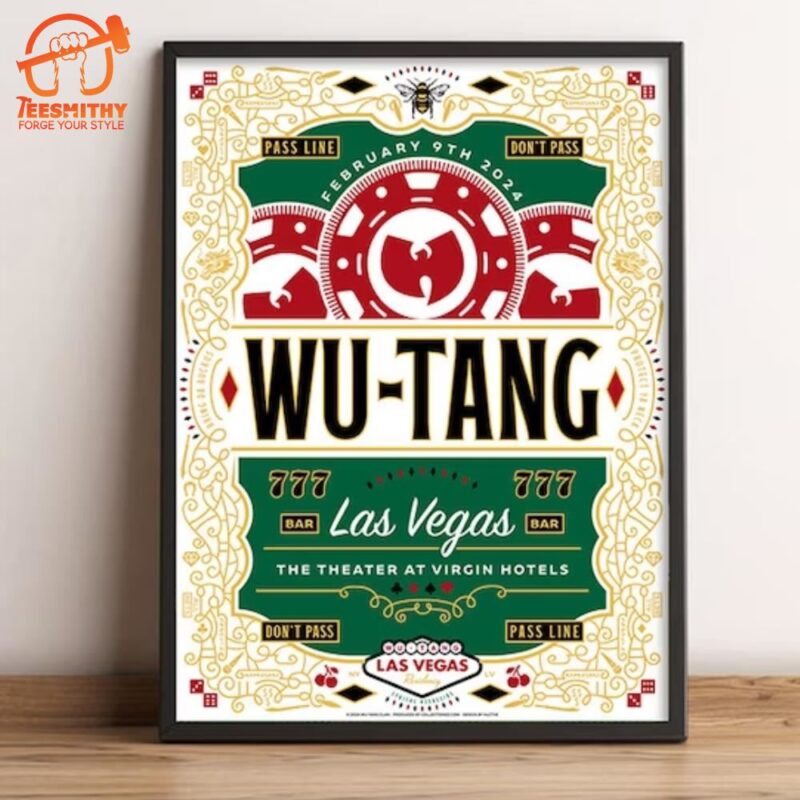 Wu-Tang Clan Las Vegas February 09, 2024 Poster Canvas