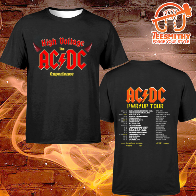 ACDC Pwr Up 2024 High Voltage European Tour Dates Unisex T-shirt